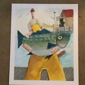 Hand painted Maine fisherman